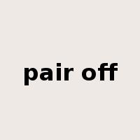 pair off是什么意思