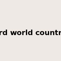 third world countries是什么意思