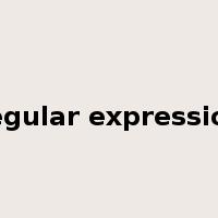regular expression是什么意思
