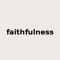 faithfulness是什么意思