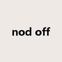 nod off是什么意思