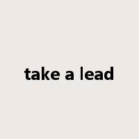 take a lead是什么意思