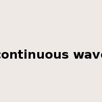 continuous wave是什么意思