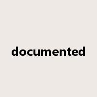 documented是什么意思