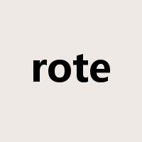 rote是什么意思