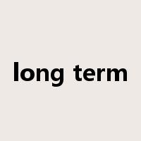 long term是什么意思