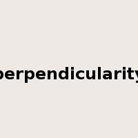 perpendicularity是什么意思