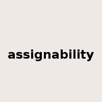 assignability是什么意思