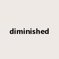 diminished是什么意思