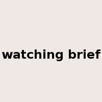 watching brief是什么意思