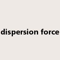 dispersion force是什么意思
