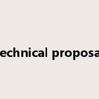 technical proposal是什么意思