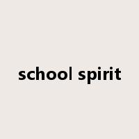 school spirit是什么意思