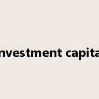 investment capital是什么意思