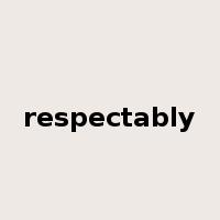 respectably是什么意思