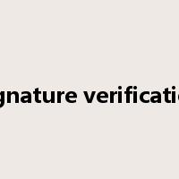 signature verification是什么意思