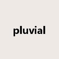 pluvial是什么意思
