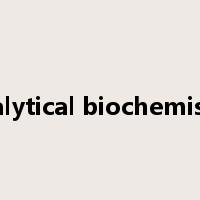 analytical biochemistry是什么意思