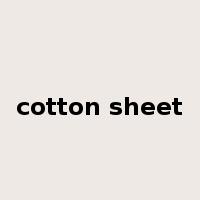 cotton sheet是什么意思