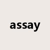 assay是什么意思