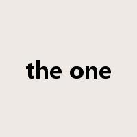 the one是什么意思
