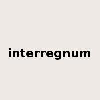 interregnum是什么意思