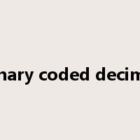 binary coded decimal是什么意思