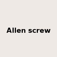 Allen screw是什么意思