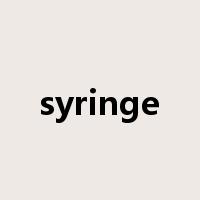 syringe是什么意思