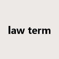 law term是什么意思