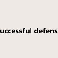 successful defense是什么意思
