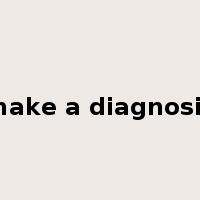 make a diagnosis是什么意思
