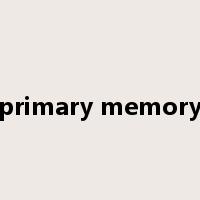 primary memory是什么意思