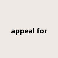 appeal for是什么意思