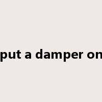 put a damper on是什么意思