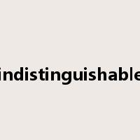 indistinguishable是什么意思