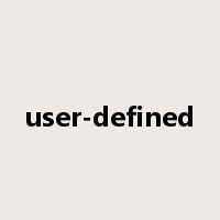 user-defined是什么意思