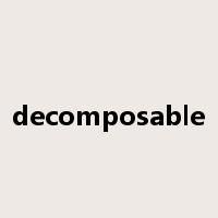 decomposable是什么意思