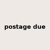 postage due是什么意思