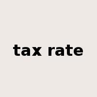 tax rate是什么意思
