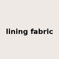 lining fabric是什么意思