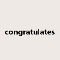 congratulates是什么意思