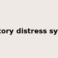 respiratory distress syndrome是什么意思