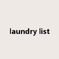 laundry list是什么意思