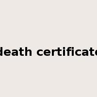 death certificate是什么意思