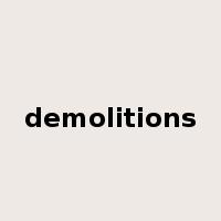 demolitions是什么意思