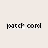 patch cord是什么意思