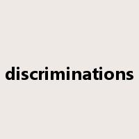 discriminations是什么意思