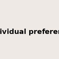 individual preference是什么意思