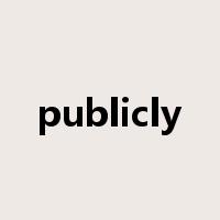 publicly是什么意思